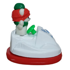 Christmas Snow Polar Bear Bumper Car Pull Back Toy 2"in HANS 2009 RARE Toy VTG